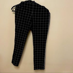 Black and white plaid pants
